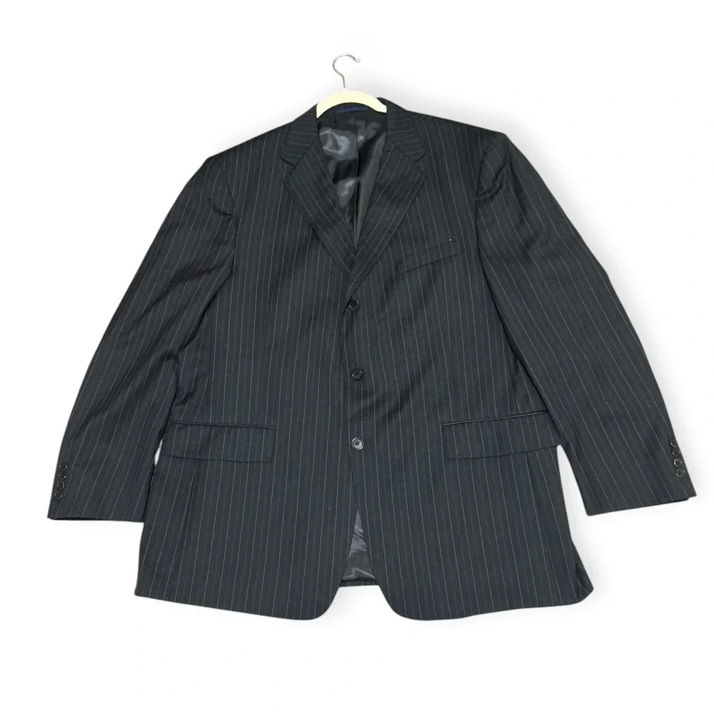 Daniel Cremieux Loro Piana Pinstripe Blazer Mens 46R Wool Suit Jacket USA Made